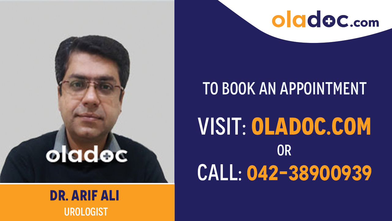 Book appointment with Dr. Arif Ali-best  Urologist Karachi